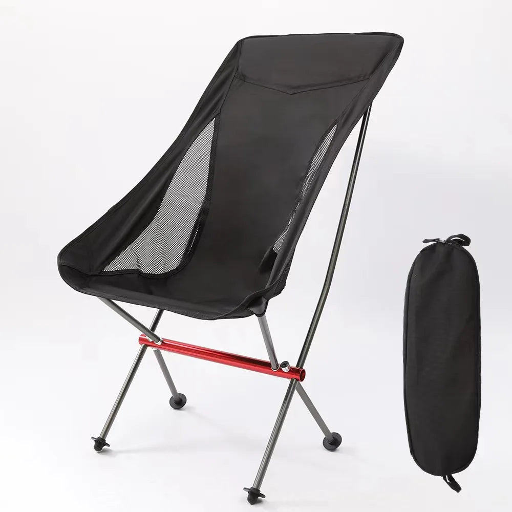 Outdoor Portable 7075 Aluminum Alloy Folding Moon Chair Lounge Chair Camping Large Aluminum Beach Chair