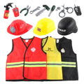 3 in 1 Kids Costumes With Accessories Doctor Engineer Fireman Soldier Police Officer Surgeon Dress up Uniforms