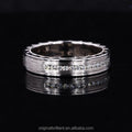Starsgem Custom Jewelry 14K White Gold Lab Grown Diamond Stone Wedding Man Ring for Men