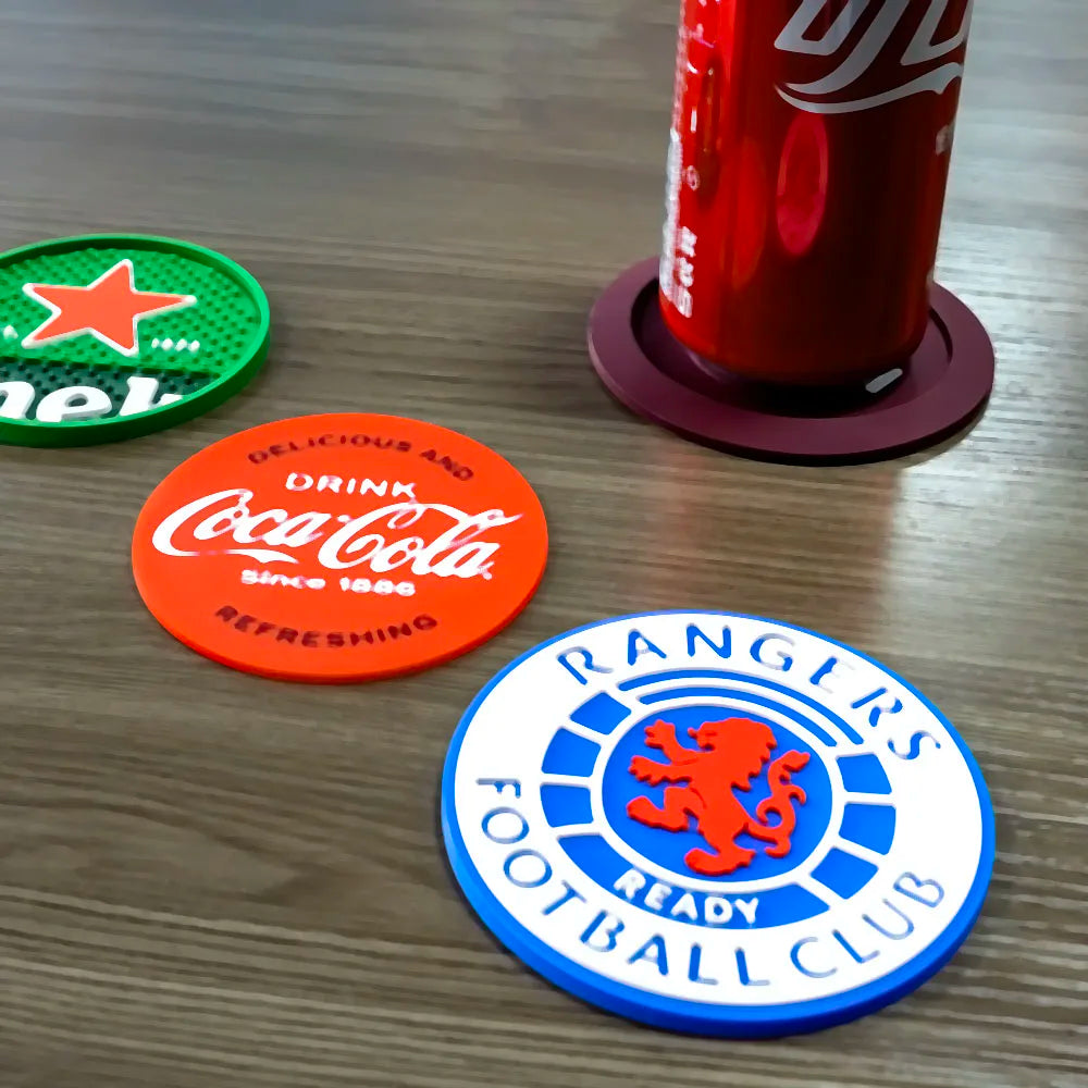 Custom Printed Logo Round Silicone Coaster for Drink Cup Mat Sets Coaster Bar Beer Custom Coaster PVC Rubber 50 Customized Logo