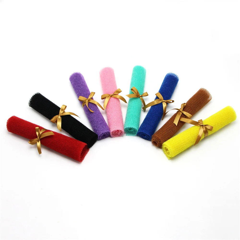 Custom Multi Colors Skin Exfoliating Back Long Scrubber Nylon Mesh Shower Scrubbing Sponge Nylon Bathing African Net Sponge