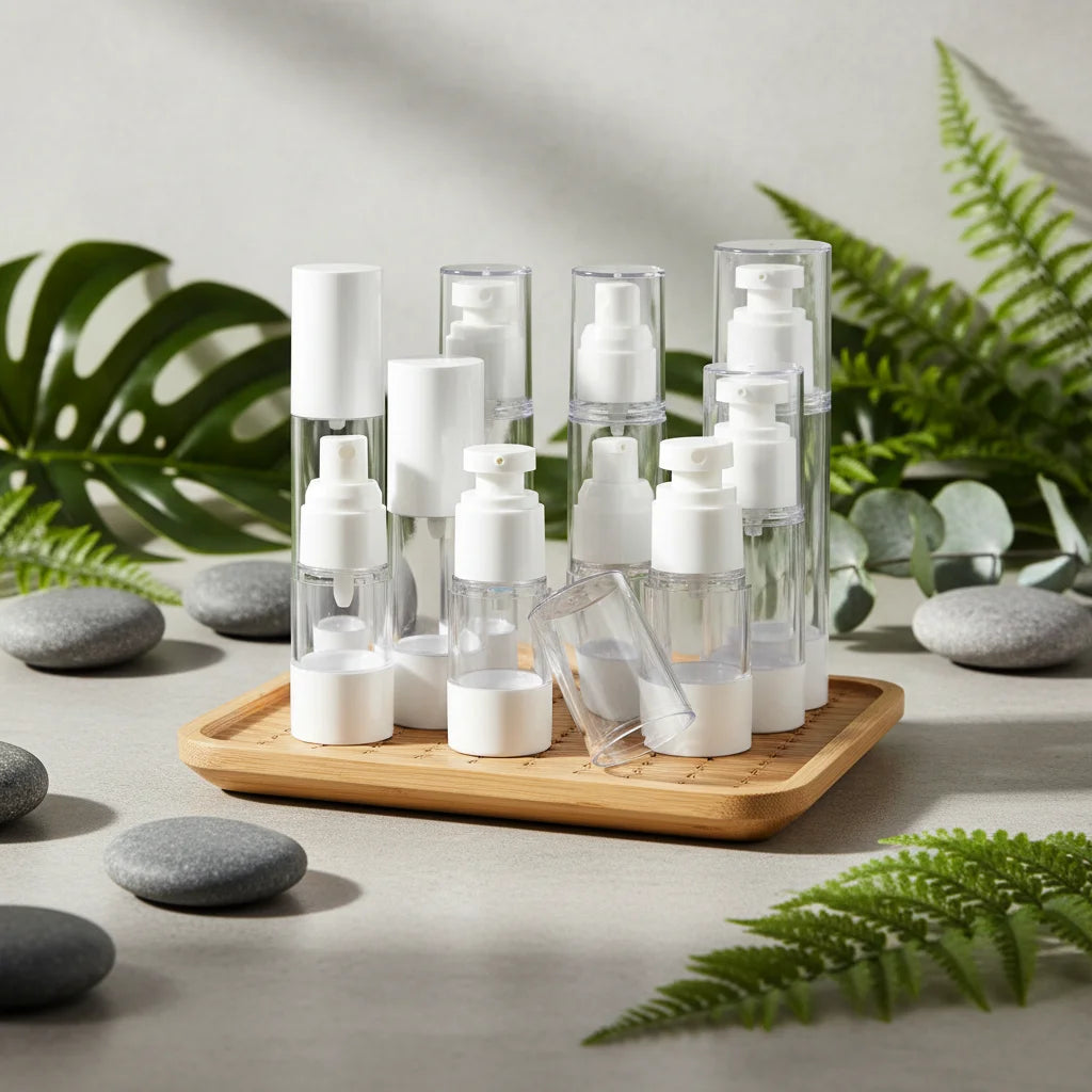 Customizable Logo 15ml/30ml/50ml for Airless Pump Sprayer Plastic Lotion Cream Packaging for Face Cream RoHS Certified