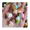 18mm Mix DIY 3D Resin Chocolate Cupcake Charms Simulated Food Kawaii Craft Jewelry Making Ornament Decoration