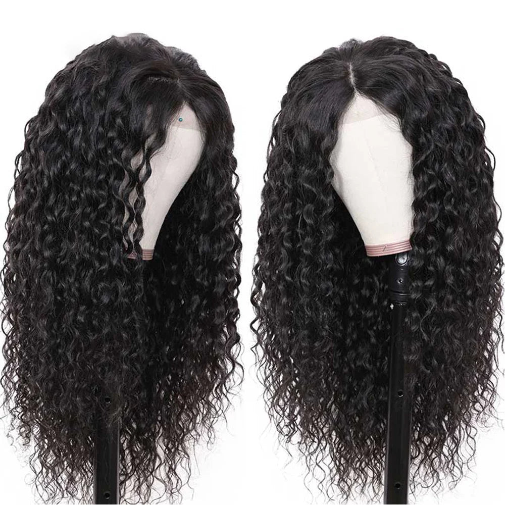 Mink Brazilian Human Lace Wig Unprocessed 9A Virgin Cuticle Aligned Hair 4X4 Lace Closure Frontal Water Wave Wig for Black Women