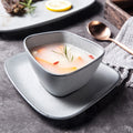 Shengjing Factory Direct Grade 3-Times Burned Gray Porcelain Deep Soup Bowl Eco-Friendly Japandi Style Party Ceramic Tableware