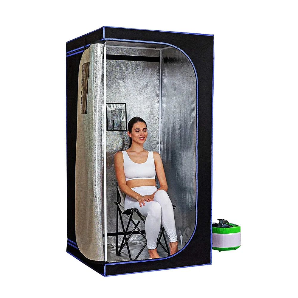 Modern Portable Sauna Box Tent Electric Steam Generator Acrylic 600D Oxford Cloth Construction Computer Control Panel Auto