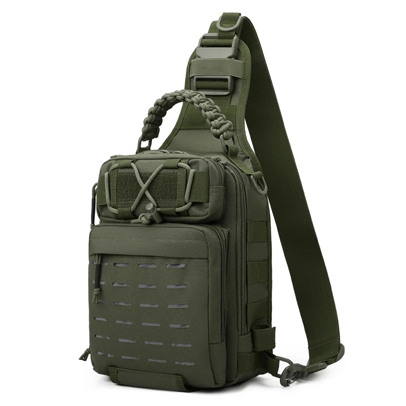 GERANNUR Waterproof Outdoor Sling Fishing Tackle Bag With Large Storage Professional Fishing Bag