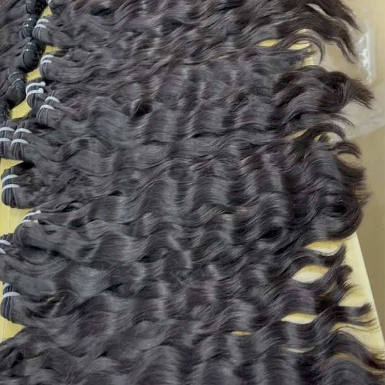 Drop Shipping Vendor Cuticle Aligned Virgin Human Hairraw Unprocessed Single Donor Raw Wavy Hair Bundles MegaBDM