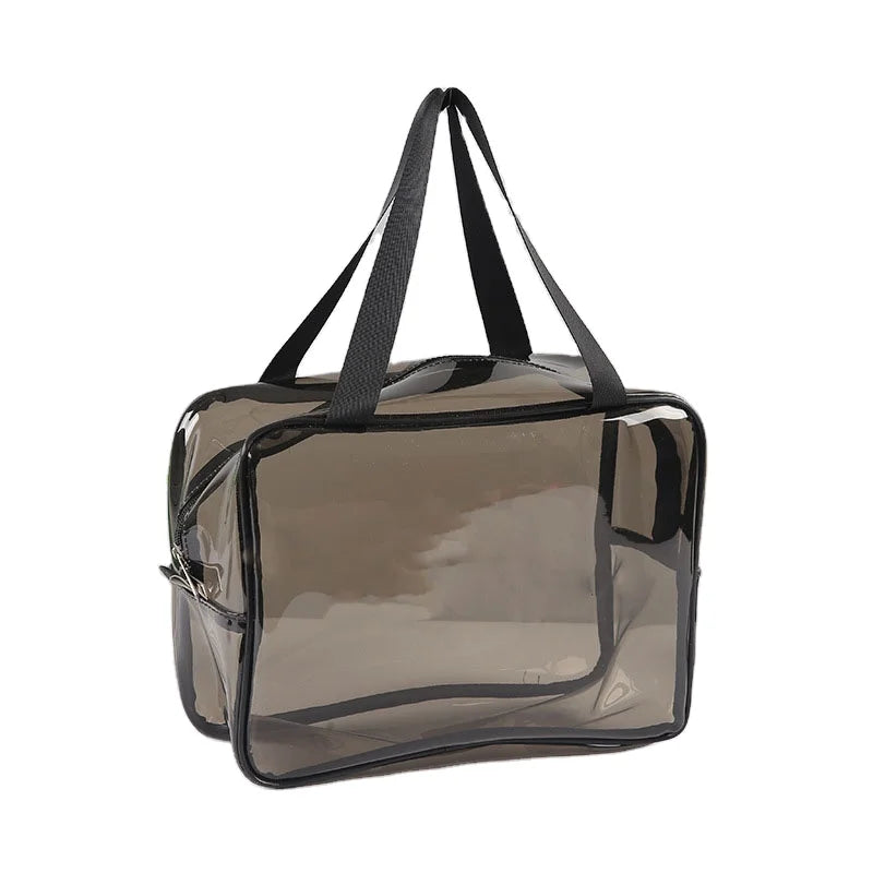 Custom Logo Clear PVC Transparent Waterproof Cosmetic Bag Fashion Style Zipper Pouch