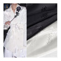 Paris Silky Soft Polyester Jacquard Stretch Satin Florals Fabric for Clothing/Dress