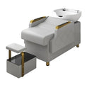 Hot Sale Modern Stainless Steel Leather High Density Sponge Beauty Salon Bed Barbershop Basin Furniture Washing Basin Shampoo