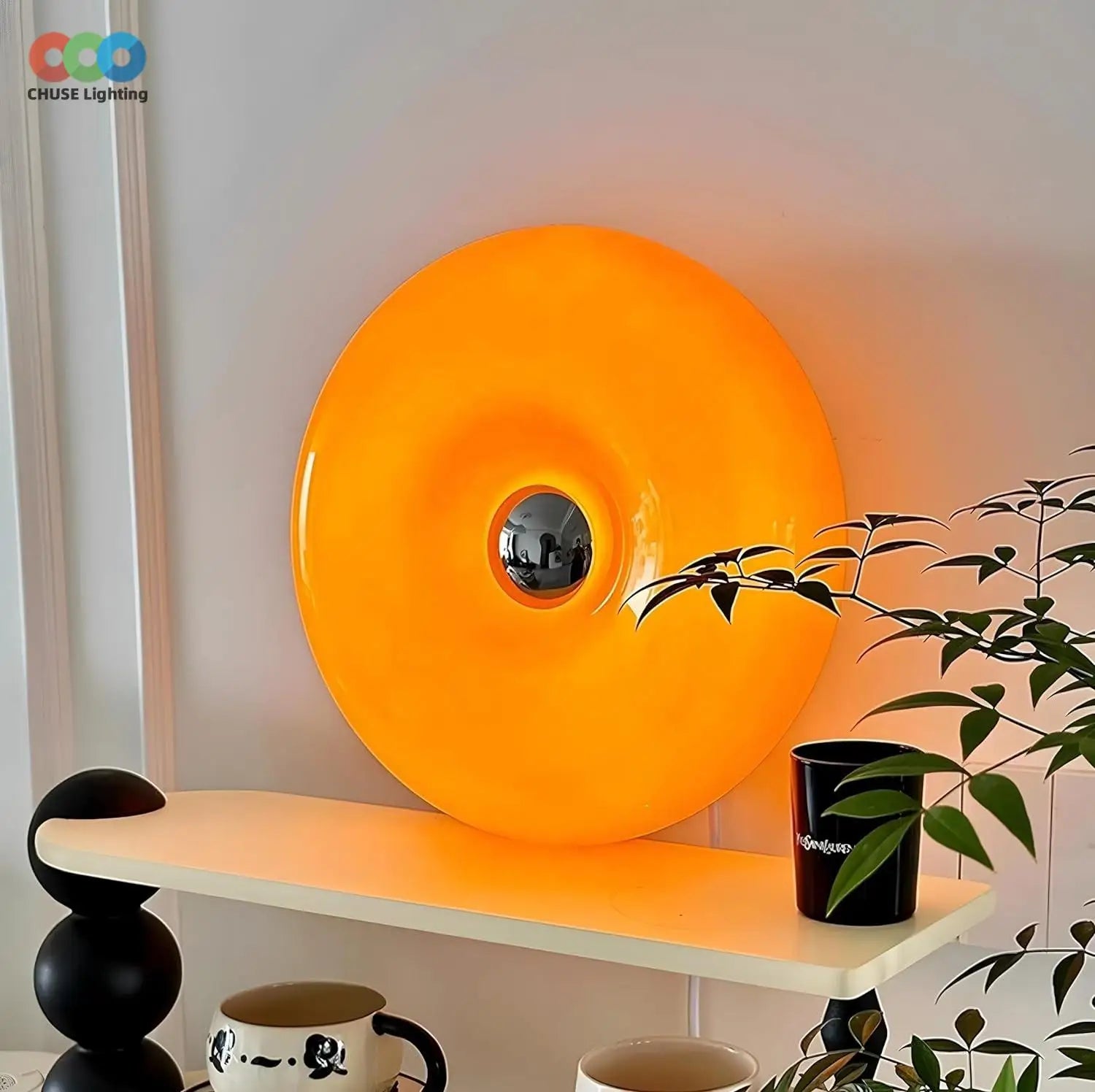 Donut Lamp Warm Decoration Wall Light Table Lamp Creative Design Orange Lampsmodern LED Home Decoration Modern