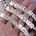 New Design 10-11mm square Baroque Rectangular Natural Freshwater Pearl for Jewelry