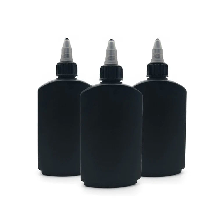 HDPE 30ml 60ml 120ml 200ml Matte Black Square Squeeze Dropper Bottle