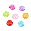 6mm 8mm 10mm 12mm Transparent Faceted Beads Wheel Loose Bead for Bracelet Necklace DIY Jewelry Making