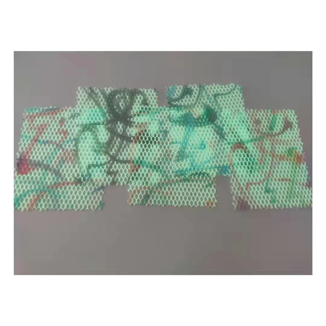 Luminous Fluorescent Special Treatment Custom Patterned 100% Polyester Tricot Knitted 320gsm Fabric Shoes Home Textile Use