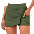 Women's Tight Tennis Skirt  Speed Dry High Waist Exercise Yoga Fitness Golf Tennis Culottes With  Pocket