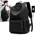 Hot Sale Classic Leisure Solid Color Rechargeable Backpack Waterproof Business Travel Computer Laptop Bag With Usb Charging Port