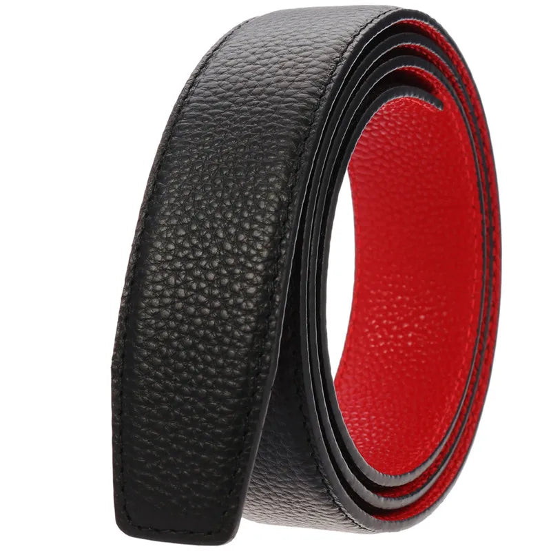LQbelt 3.5CM Genuine Leather Belt Without Buckle Mens Automatic Buckle Belts for Men Strap No Buckle OEM Factory MegaBDM