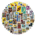 60PCS Tarot Stickers Divination Stickers 12 Constellations Zodiac Star galaxy Harajuku Style Sticker Pack