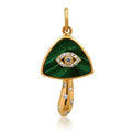 Milskye Simple Beautiful Fashion Fine Jewelry for Women 925 Silver 18K Gold Plating Eye Diamond Mushroom Charm Necklace