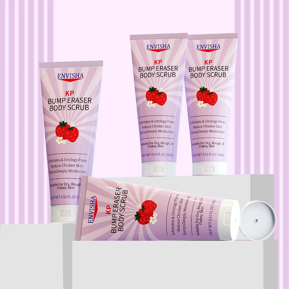 Hot Selling Body Lotion Natural Smooth Rough Areas Exfoliating Remove Whitening Scrubs KP Bump Eraser Body Scrub