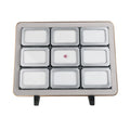 High Quality Deluxe Tray Set with Gold Frame Diamond Display Box for Jewelry Storage