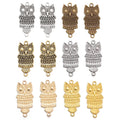 6 Colors Alloy Owl Charms DIY Bracelet Earrings Necklace Jewelry Making Findings 38*18mm D154