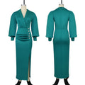 Plus Size Women's Clothing Casual Fruit Collar Dress Light Ripe Style Pleated Design Balloon Sleeve Hip Step Skirt Women Dresses