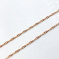 BZM 2025 60*0.16cm IP Plating Water Wave Chain Necklace Wonderful Classic Texture Dainty Necklace Cute Necklace Rose Gold