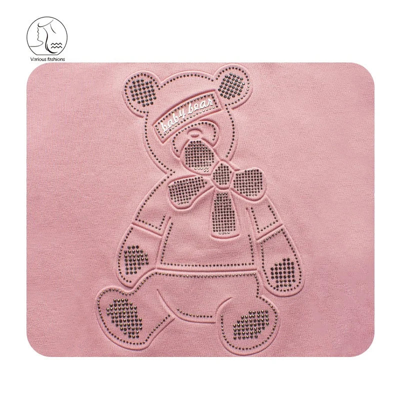 YunShang Austria Bling Custom Heat Transfers Designs Hoodies Rhinestone Transfer Hot Fix Transparent Templates for T Shirt