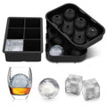 Ice Cube Trays Food Grade Silicone Molds Set 6 Cavities Ice Ball Maker Ice Mould Silicone Molds