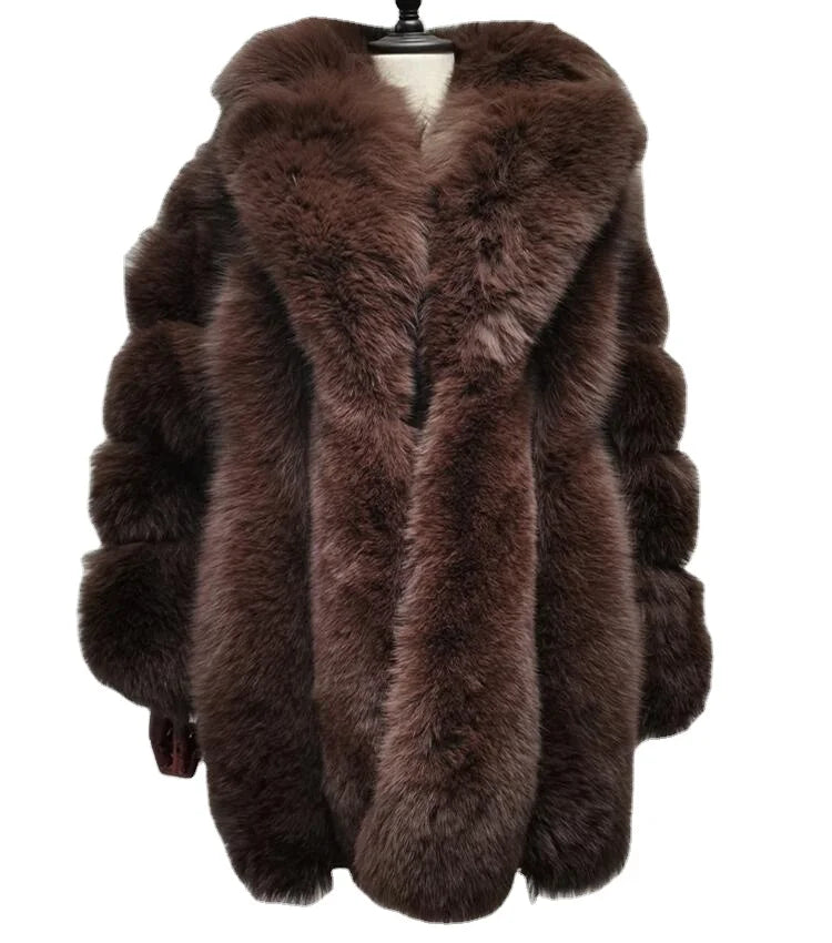 New Fashion Ladies Winter Real Fur Coats Women Real Fur Jacket Coats Thick Fur Coats