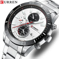 CURREN Watch for Men Sport Stainless Steel Wristwatches With Luminous Fashion Quartz Men's Clock Chronograph Watches Relogio