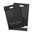 Handbag Satchel Mailing Bubble Mailer 50pcs Black Tote Bag With Golden logo Mail Bags