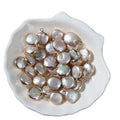 12-13mm Single Hanging Round Baroque Button Natural Freshwater Pearl Wrapped Diy Jewelry Accessories