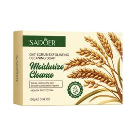 The Most Popular SADOER Oatmeal Scrub Exfoliating and Cleansing Hand-Made Soap Deeply Cleans the Body Moisturizes and Hydrates