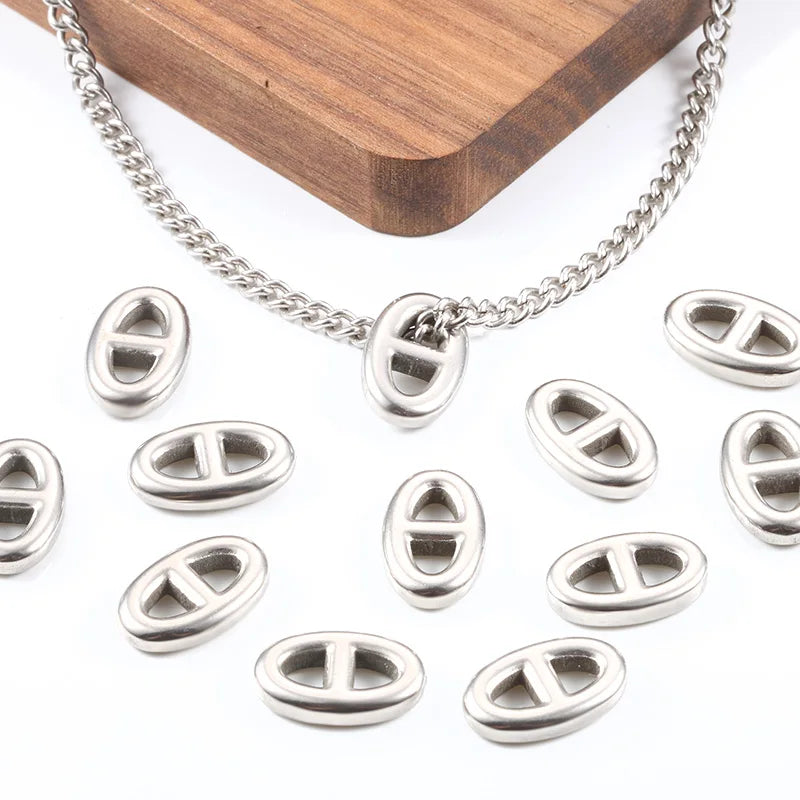 Delicate Character Pendant for Women Men Thick Stainless Steel Pendants for DIY Necklace and Bracelet Jewelry Accessories