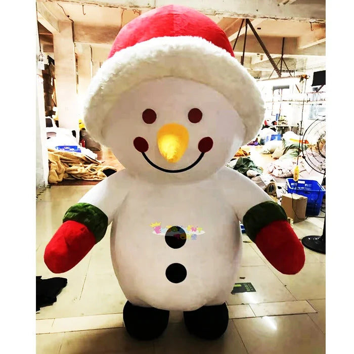 CE Certified Santa Snowman Inflatable Mascot Costume 2m/2.6m/3m Enjoyment for Adults for Christmas Carnival Old Man Advertising