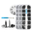 NINDEJIN Steel M1.2 M1.4 M1.5 M1.7 M2 Phillips Micro Screw Nut Kit Electronic Small Tapping Screw Set for Glasses & Watches