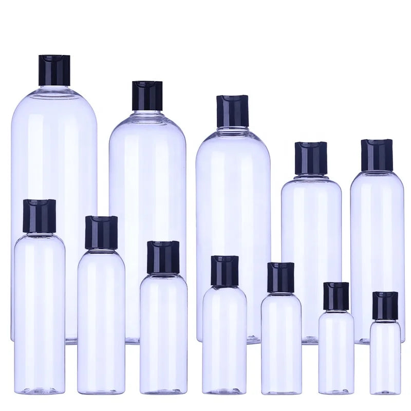 PET Plastic Bottle Hot Sale Press Lotion Container Cosmetics Shower Gel Skin Body Hair Care Products Shampoo Plastic Screw Cap
