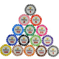 Manufacturer 43mm Clay Jetton Denomination Juego Las Vegas Deluxe Poker Chips
