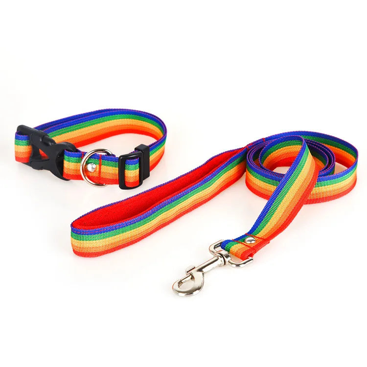 Wholesale High Quality Professional Manufacture rainbow Dog Collar