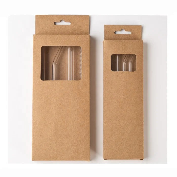 Wholesale Glass Straws with Box Custom Set Cheap Price