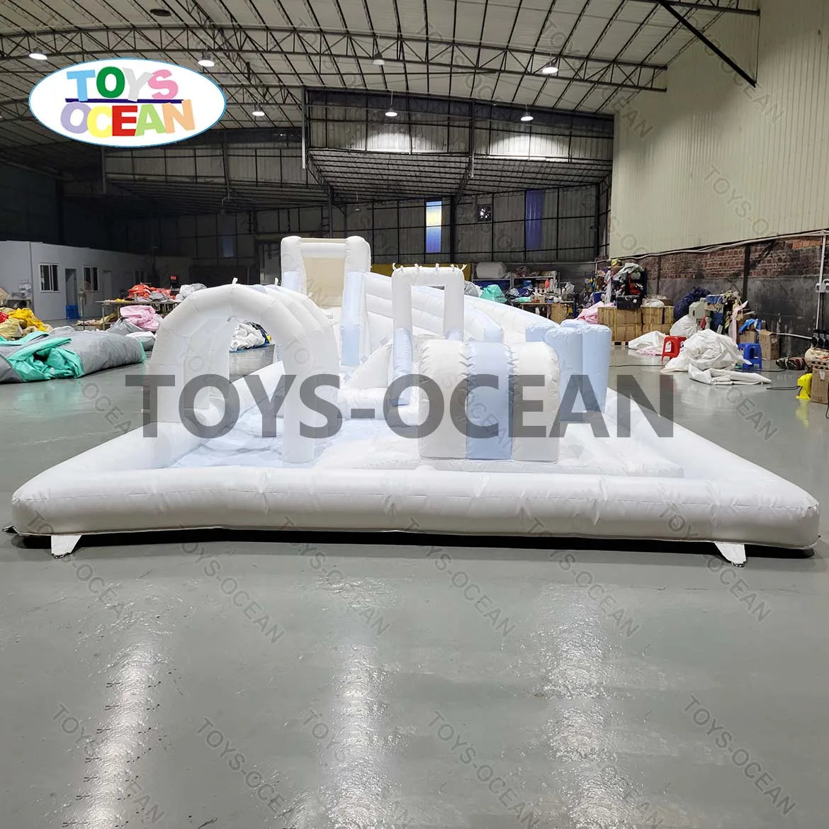 Splash Pad Water Park Bouncy Castles for Parties Inflatable Obstacle Course Jumping Castle for Kids Swimming Pool