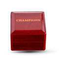 Custom Square Wooden Single Ring Luxury High Gloss Painted Championship Solid Wood Ring Box