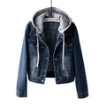 Harajuku Black Denim Short Jacket Women Korean Loose Bomber Jacket Female Outerwear Streetwear Long Sleeve Casual Overcoat Mujer