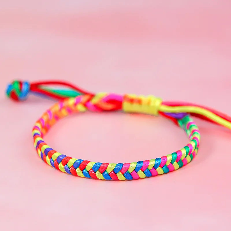 New Simple Fashion Bracelet Pour Femme Dragon Boat Festival rainbow Bracelet Colorful Rope Woven Friendship Bracelet
