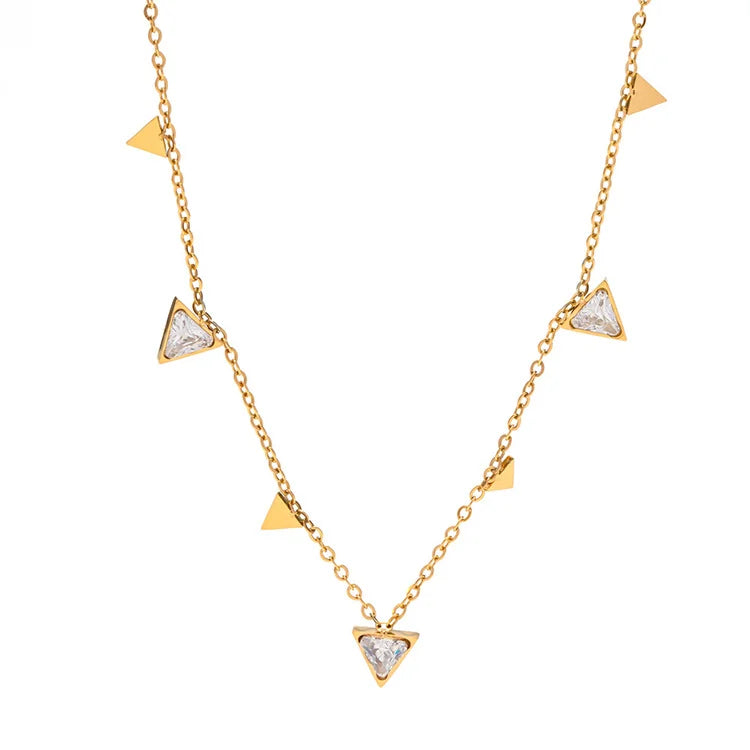 New Trend Product Gold Necklace Women High Quality Zircon Charm Necklace