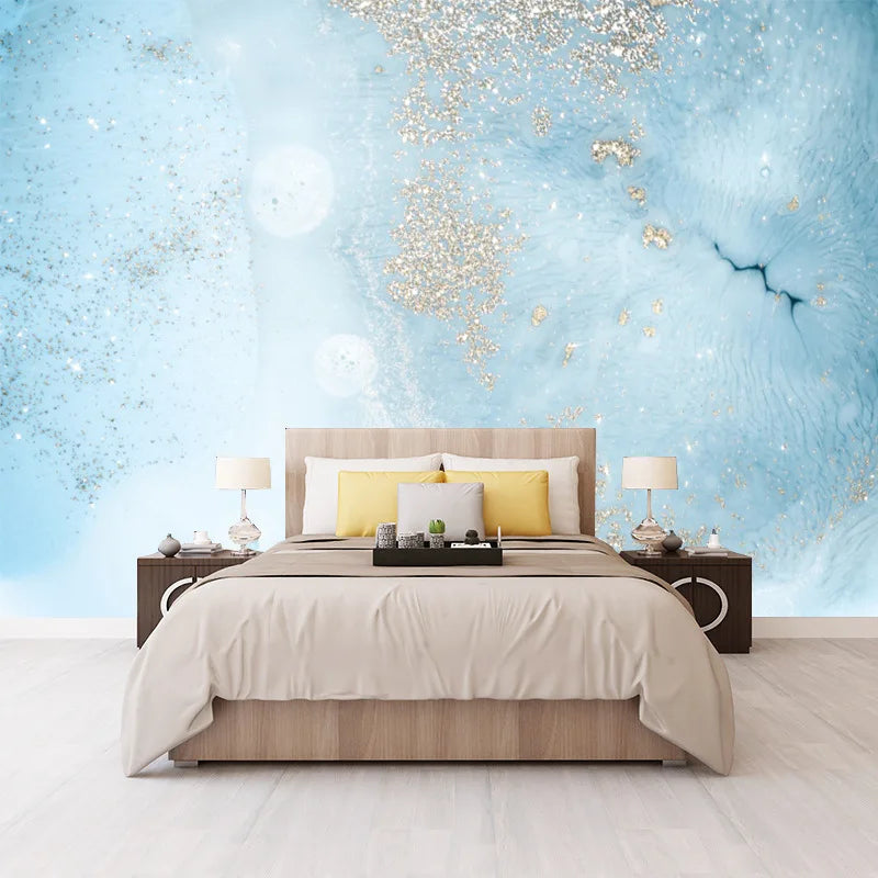 Blue Graffiti Wallpaper Tv Background Wallpaper Living Room Sofa Mural Bedroom Wall Cloth Wall Mural Custom